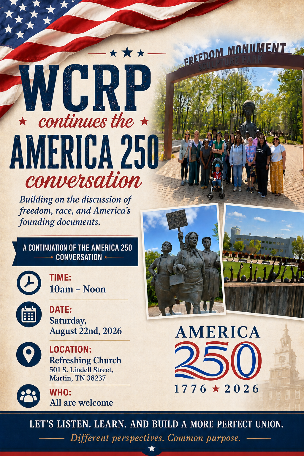WCRP America 250 Conversation, August 22nd
